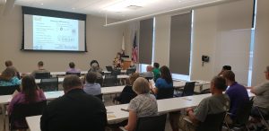 A group watching an EAC solar presentation